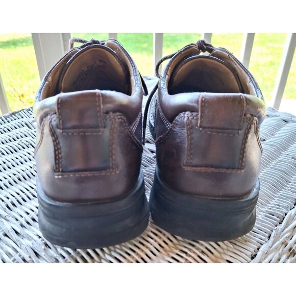 Dockers Mens Brown Leather Lace-Up Shoes Comfortable Casual Dress - Picture 3 of 8